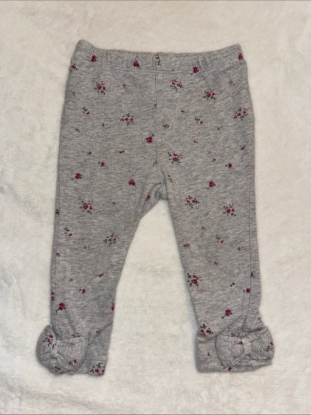 Baby gap Gray Floral Baby Leggings with Rolled Cuffs 12-18 months baby girl